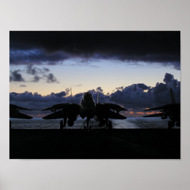 Poster Coucher de soleil F-14 (Devant)