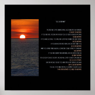 Poster Coucher de soleil "Faites-le quand même"