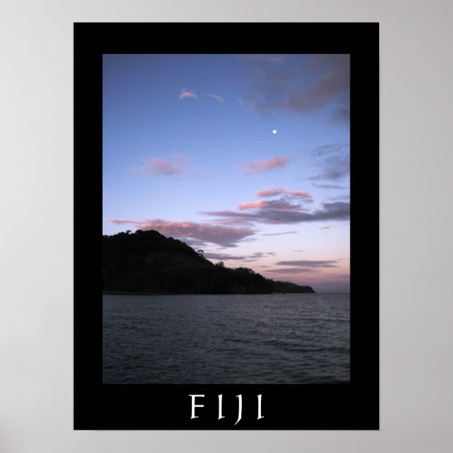 Poster Coucher de soleil fidjien (Devant)