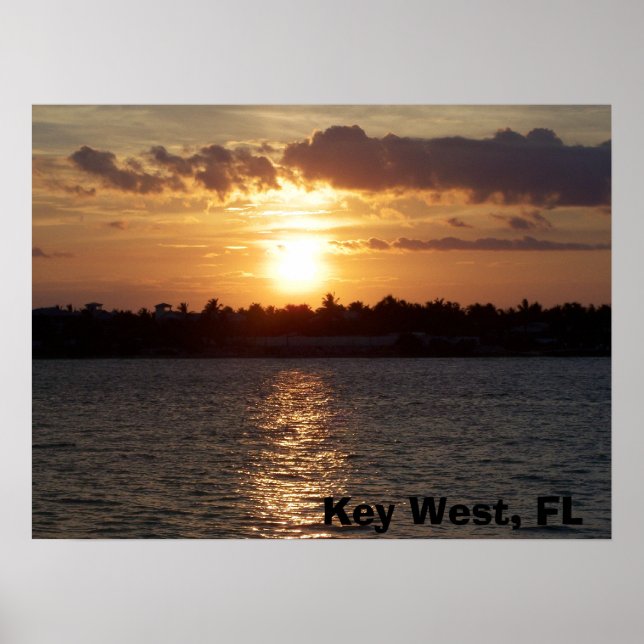 Poster coucher de soleil Key West, FL (Devant)