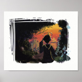 Poster - coucher de soleil lo-fi par micgurro