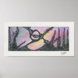 Poster Coucher de soleil lointain