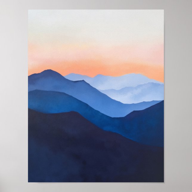 Poster coucher de soleil minimaliste (Devant)