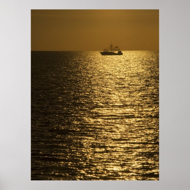 Poster Coucher de soleil Pamlico Sound (Devant)