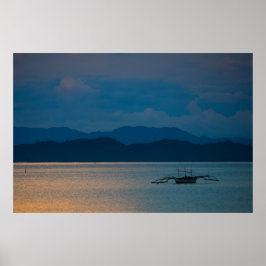 Poster Coucher de soleil San Vicente Palawan