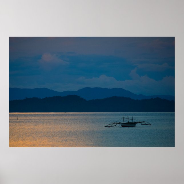 Poster Coucher de soleil San Vicente Palawan (Devant)