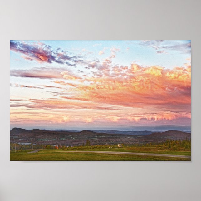 Poster Coucher de soleil Sentinel Rock, Vermont (Devant)