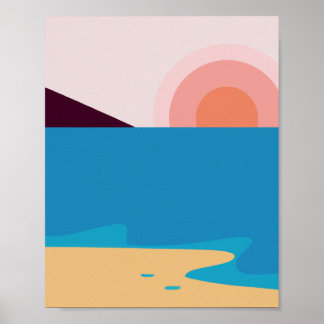 Poster coucher de soleil simple