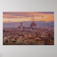 Coucher de soleil sur Florence, Italie