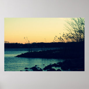 Poster Coucher de soleil sur la baie #4015