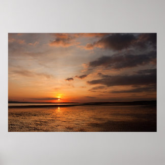 Poster Coucher de soleil sur la côte sud de l'Angleterre
