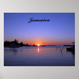 POSTER COUCHER DE SOLEIL SUR LA JAMAÏQUE