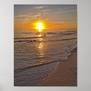 Poster : Coucher de soleil sur la plage