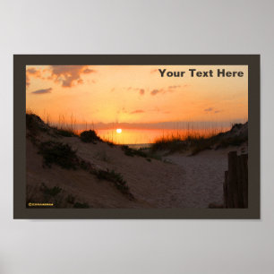 Poster Coucher de soleil sur la plage de Floride