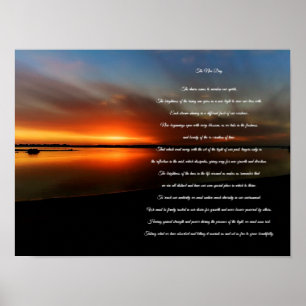 Poster Coucher de soleil sur la plage Le nouveau jour