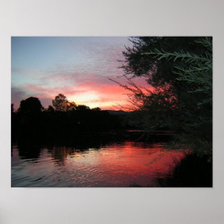 Poster Coucher de soleil sur la Rogue