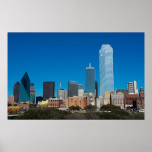 Poster Coucher de soleil sur la skyline de Dallas Texas