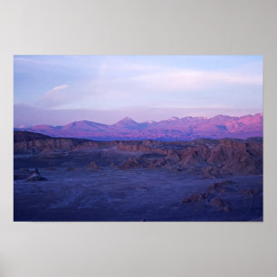Poster Coucher de soleil sur la vallée de la Lune - Chili