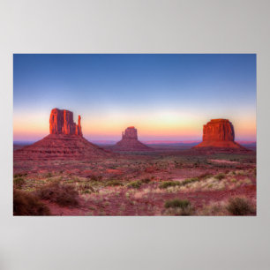 Poster Coucher de soleil sur la vallée du Monument en Ari