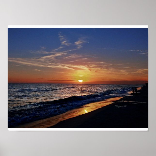 Poster Coucher de soleil sur Laguna Beach Florida, affich (Devant)
