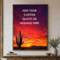 Coucher de soleil sur le désert de cactus - Créez