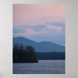 Poster Coucher de soleil sur le lac 3