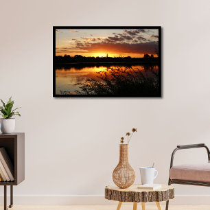 Poster Coucher de soleil sur le lac Imprimer l'affiche