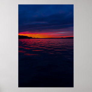 Poster Coucher de soleil sur le lac Seneca, Ohio