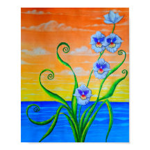 Coucher de soleil sur l'orchidée