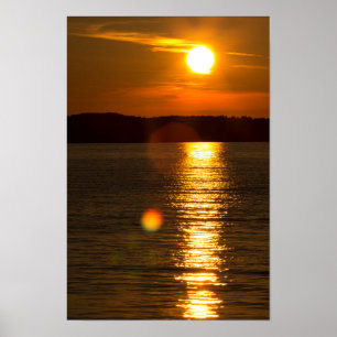 Poster Coucher de soleil, Traverse Bay, Michigan