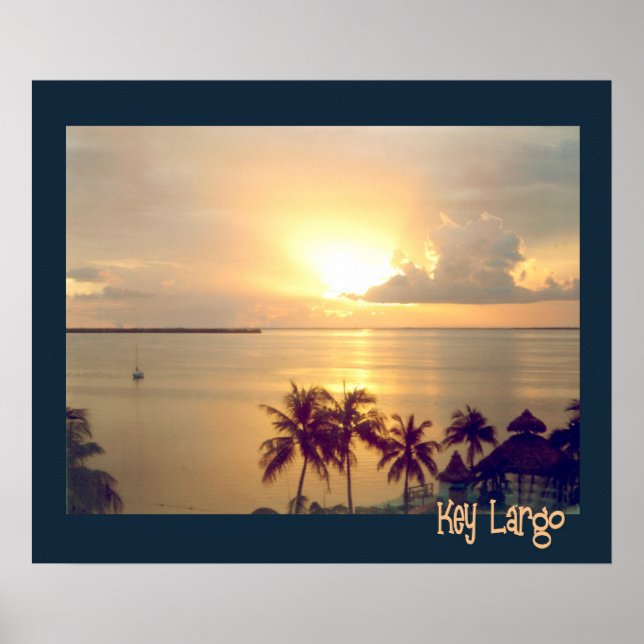 Poster Coucher de soleil tropical (Devant)