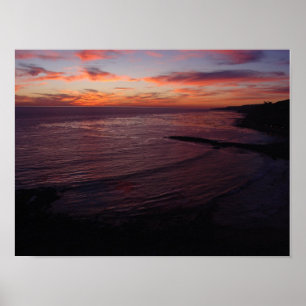 Poster Coucher de soleil violet à Royal Palms Beach