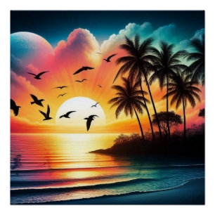 Poster Coucher du soleil