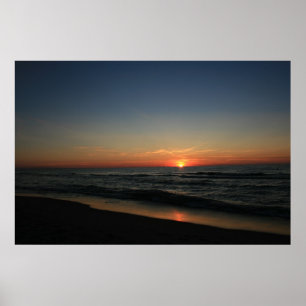 Poster Coucher du soleil 2 du lac Michigan