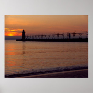Poster Coucher du soleil dans l'asile du sud