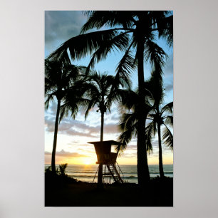 Poster Coucher du soleil de Haleiwa