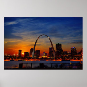 Poster Coucher du soleil de St Louis
