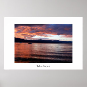 Poster Coucher du soleil de Tahoe