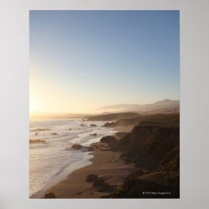 Poster Coucher du soleil d'été le long de la route 1 de