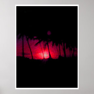 Poster Coucher du soleil d'Hawaï