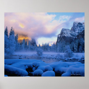 Poster Coucher du soleil d'hiver en parc national de