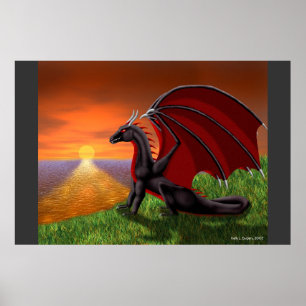 Poster Coucher du soleil d'océan