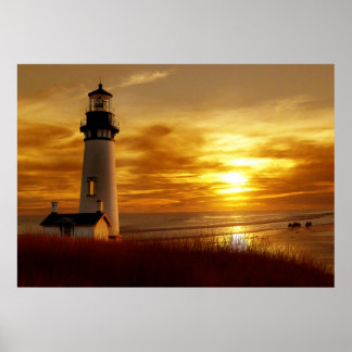 Poster Coucher du soleil du Pacifique