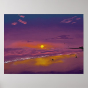 Poster coucher du soleil du soir (Alt version)