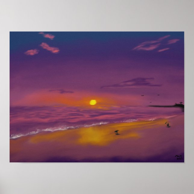 Poster coucher du soleil du soir (Alt version) (Devant)