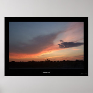 Poster Coucher du soleil du Texas
