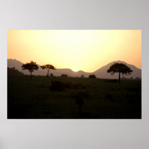 Poster Coucher du soleil en Afrique