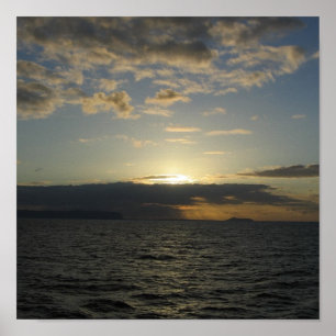 POSTER COUCHER DU SOLEIL HAWAÏEN