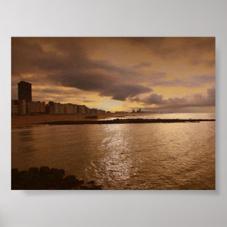 Poster coucher du soleil oriental