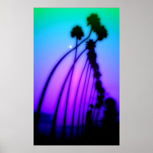 Poster Coucher du soleil psychédélique